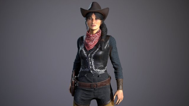 bandit low-poly Model 3D .c4d .max .obj .3ds .fbx .stl .blend 