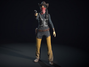 bandit low-poly Model 3D