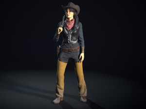 bandit low-poly Model 3D