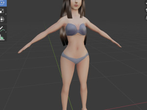 Fh female fantasy character Modèle 3D