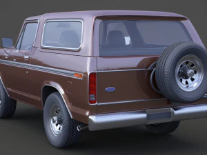 Форд-Бронко 1978 г. 3D Модель