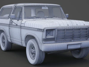 Форд-Бронко 1978 г. 3D Модель