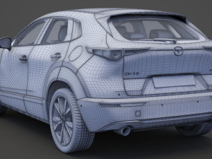 mazda cx-30 2020 hq interior Modelo 3D