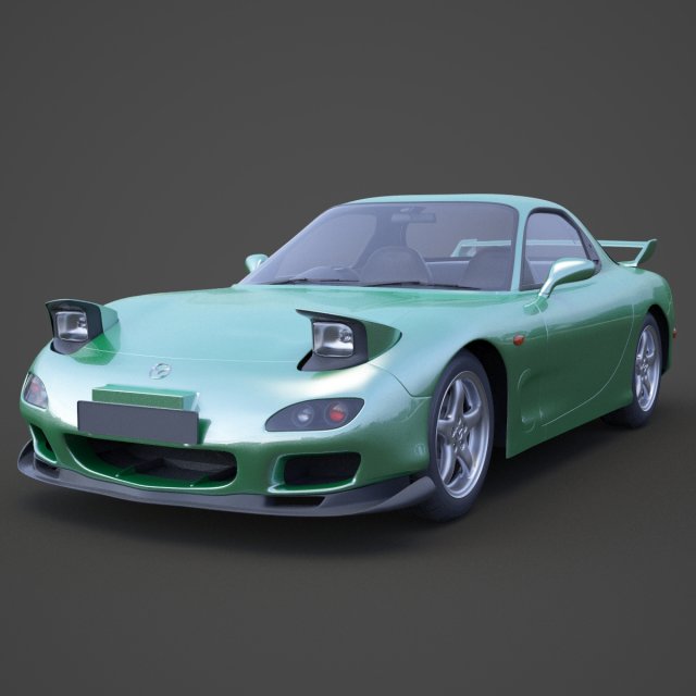 mazda rx7 1999 Modelo 3D .c4d .max .obj .3ds .fbx .stl .blend 