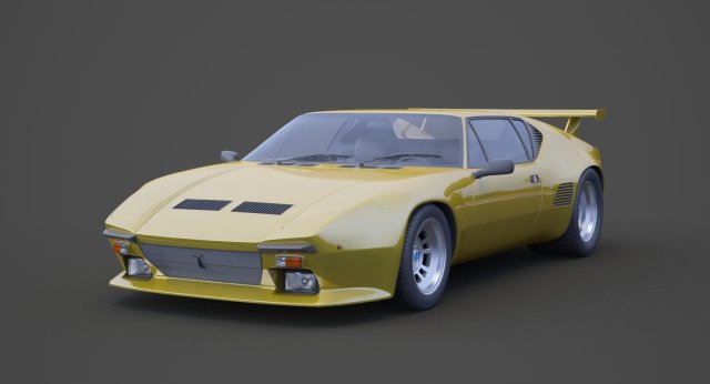 de tomaso pantera 1971 3D Model .c4d .max .obj .3ds .fbx .stl .blend 