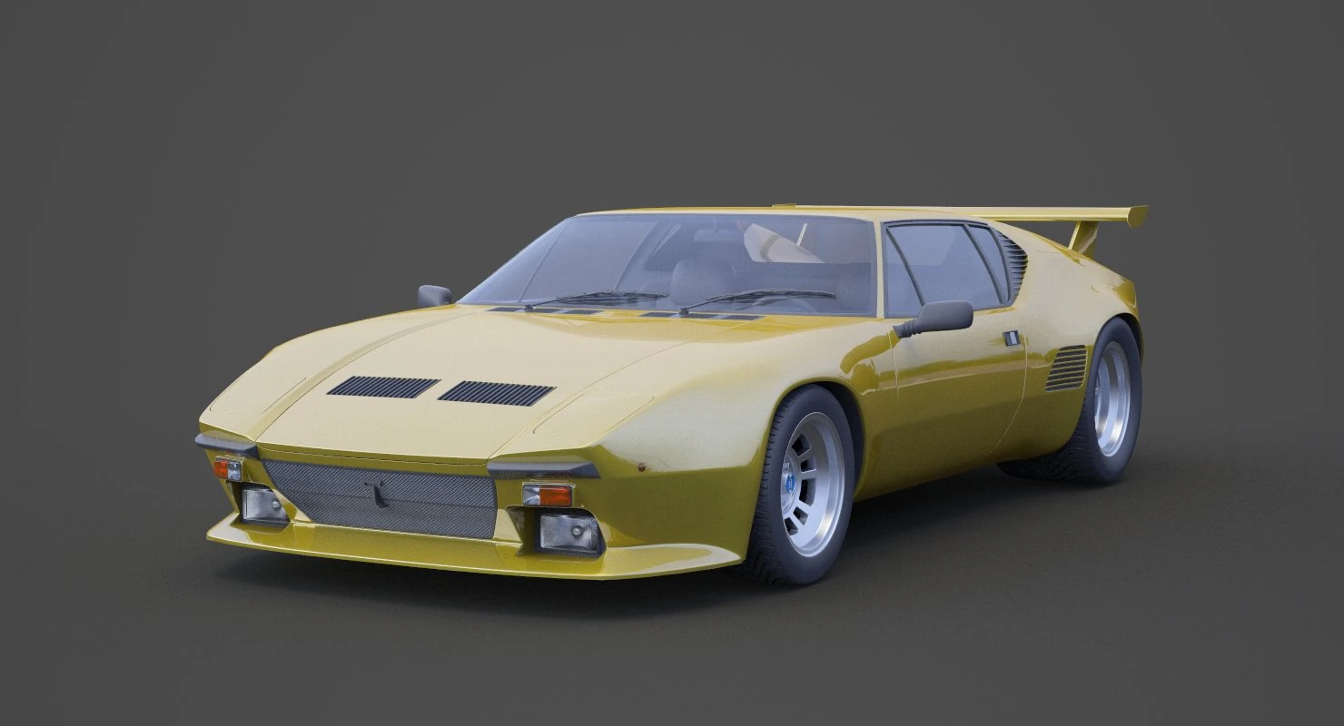 de tomaso pantera 1971 3D Model .c4d .max .obj .3ds .fbx .stl .blend