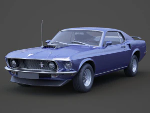 Ford Mustang Mach 1 351 uit 1969 3D Model