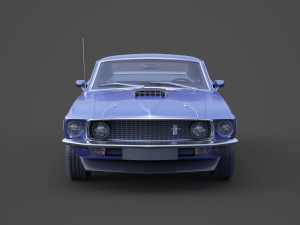 1969 ford-mustang mach 1 351 3D Model