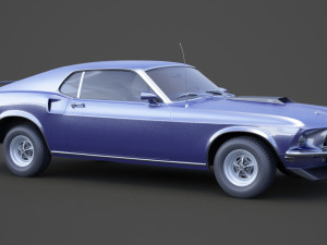 1969 ford-mustang mach 1 351 3D Model