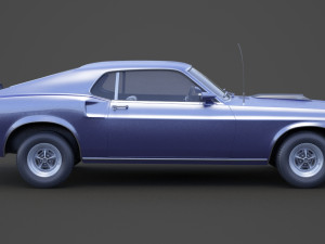 1969 ford-mustang mach 1 351 3D Model