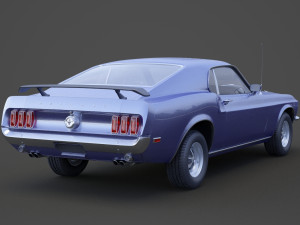 1969 ford-mustang mach 1 351 3D Model