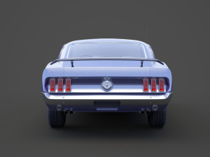 1969 ford-mustang mach 1 351 3D Model