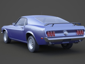 1969 ford-mustang mach 1 351 3D Model
