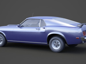1969 ford-mustang mach 1 351 3D Model
