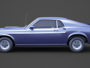 1969 ford-mustang mach 1 351 3D Model