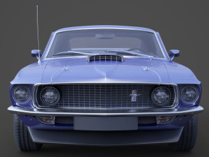 1969 ford-mustang mach 1 351 3D Model