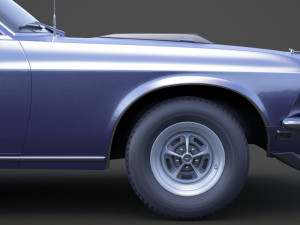 1969 ford-mustang mach 1 351 3D Model