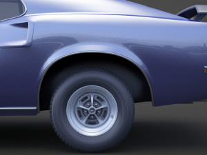 1969 ford-mustang mach 1 351 3D Model