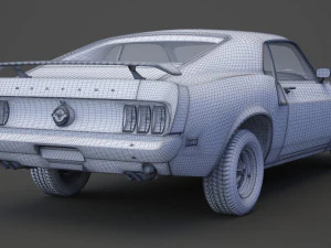 Ford Mustang Mach 1 351 uit 1969 3D Model