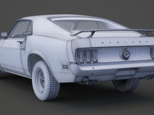 1969 ford-mustang mach 1 351 3D Model