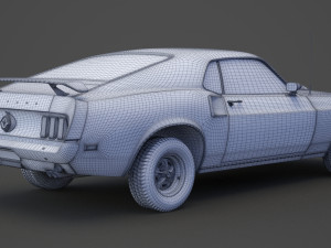 1969 ford-mustang mach 1 351 3D Model