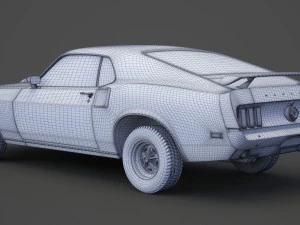 Ford Mustang Mach 1 351 uit 1969 3D Model
