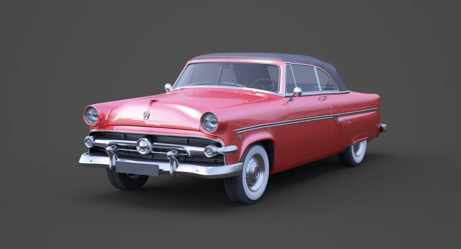 ford-crestline sunliner 1954 3D Model .c4d .max .obj .3ds .fbx .stl .blend 