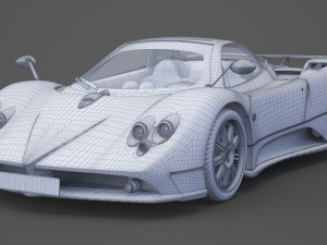 pagani zonda f 2005 3D मॉडल