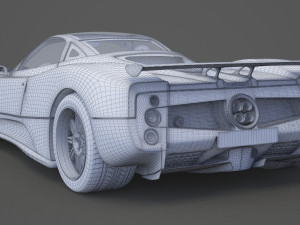 pagani zonda f 2005 3D मॉडल