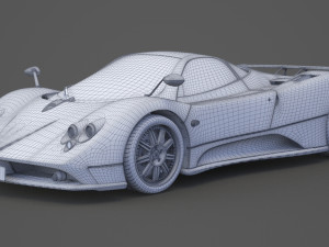 pagani zonda f 2005 3D मॉडल