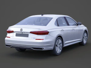volkswagen passat phev cn-spec 2019 met hq interieur 3D Model