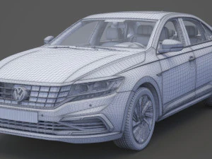 volkswagen passat phev cn-spec 2019 met hq interieur 3D Model