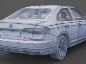 volkswagen passat phev cn-spec 2019 met hq interieur 3D Model