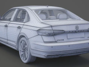 volkswagen passat phev cn-spec 2019 met hq interieur 3D Model