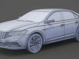 volkswagen passat phev cn-spec 2019 met hq interieur 3D Model