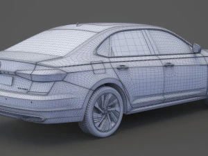 volkswagen passat phev cn-spec 2019 met hq interieur 3D Model