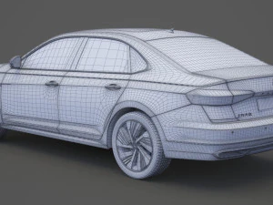volkswagen passat phev cn-spec 2019 met hq interieur 3D Model
