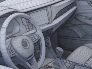 volkswagen passat phev cn-spec 2019 met hq interieur 3D Model