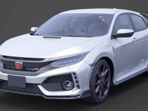 honda civic type r 2018 3D Модель