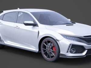 honda civic type r 2018 3D Модель