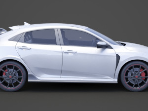 honda civic type r 2018 3D Модель