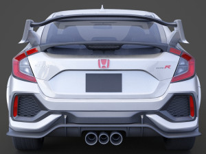 honda civic type r 2018 3D Модель