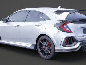 honda civic type r 2018 3D Модель