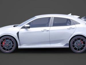 honda civic type r 2018 3D Model