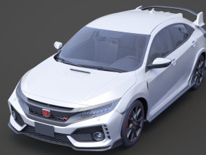 honda civic type r 2018 3D Модель