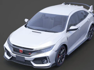 honda civic type r 2018 3D Model