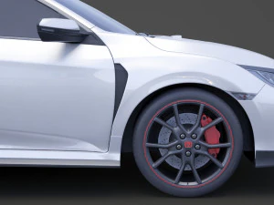 honda civic type r 2018 3D Model