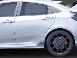 honda civic type r 2018 3D Модель