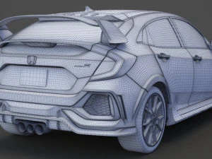 honda civic type r 2018 3D Model