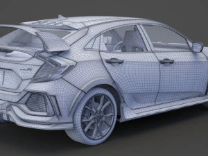 honda civic type r 2018 3D Model